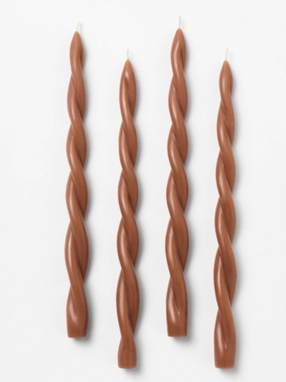 STUDIO MCGEE NWT 4pc twist Taper Candle Set -Taupe